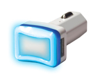 Dual USB Car Charger - Blue thumbnail