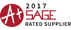 SAGE A+ Rated Supplier - 2017